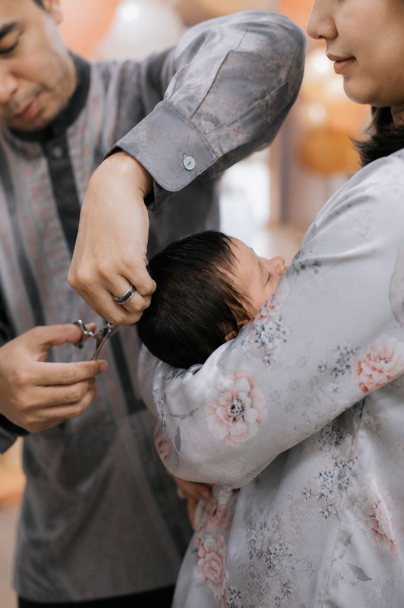 Dokumentasi potong rambut Berkah Aqiqah